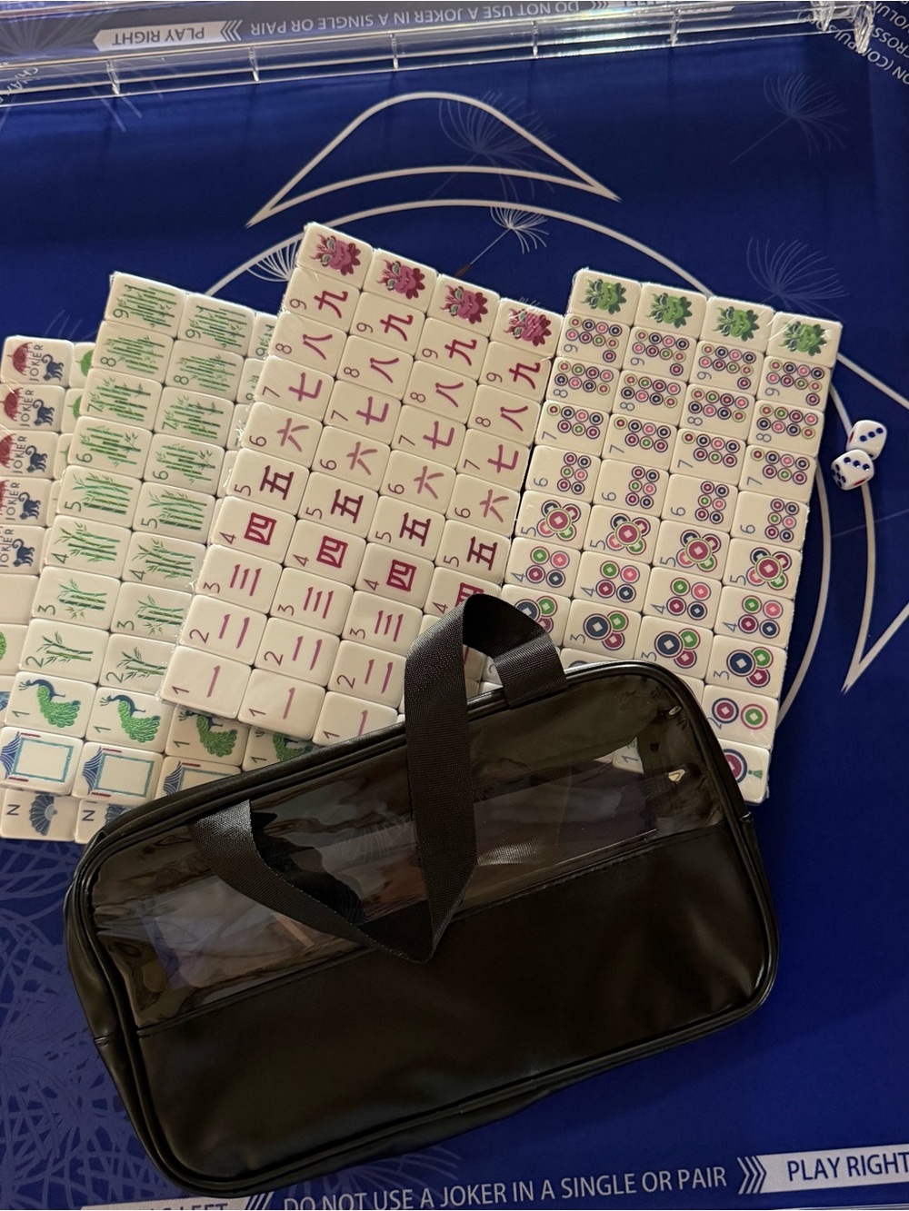 Mahjong Tile, Mat, Racks Set - NEW - Picture 11 of 12